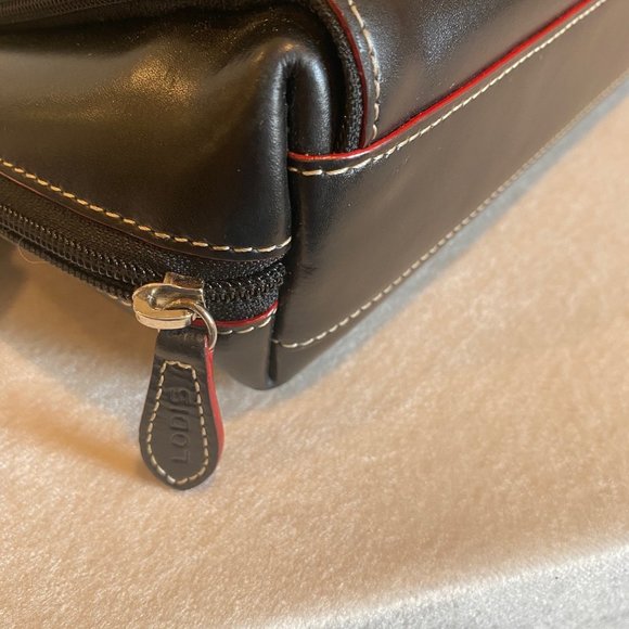 Lodis Black Leather Slim Laptop or Tablet Case/Tote - Picture 6 of 13